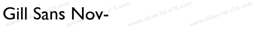 Gill Sans Nov字体转换